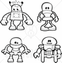 4 olika robotar